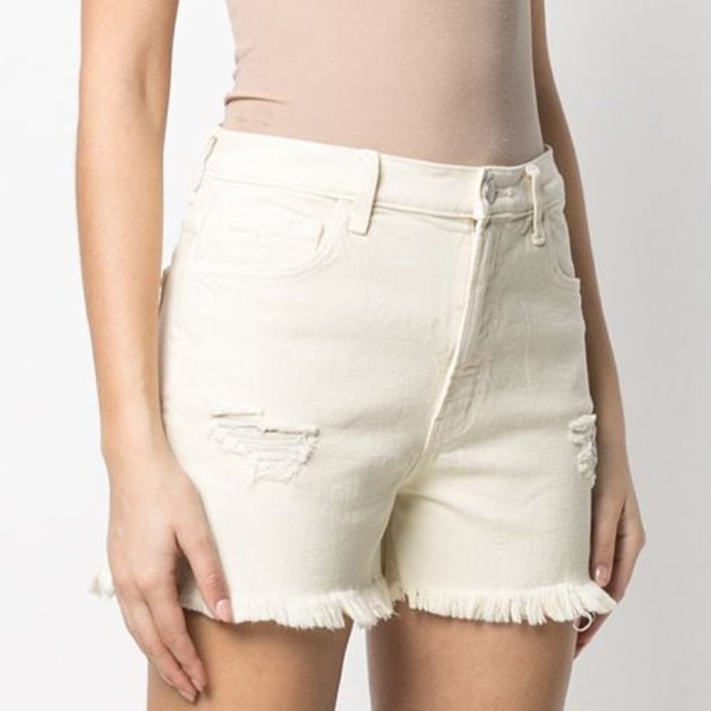 J Brand High Waisted Distressed Jean Shorts 29